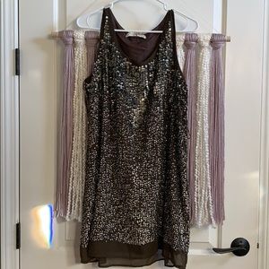 Sequined mini dress